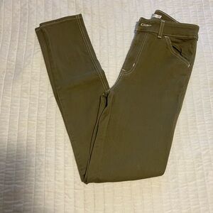 Olive Green High Rise Skinny Pants